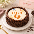 Belgian Chocolate Baby Announcement Cake (1 Kg)