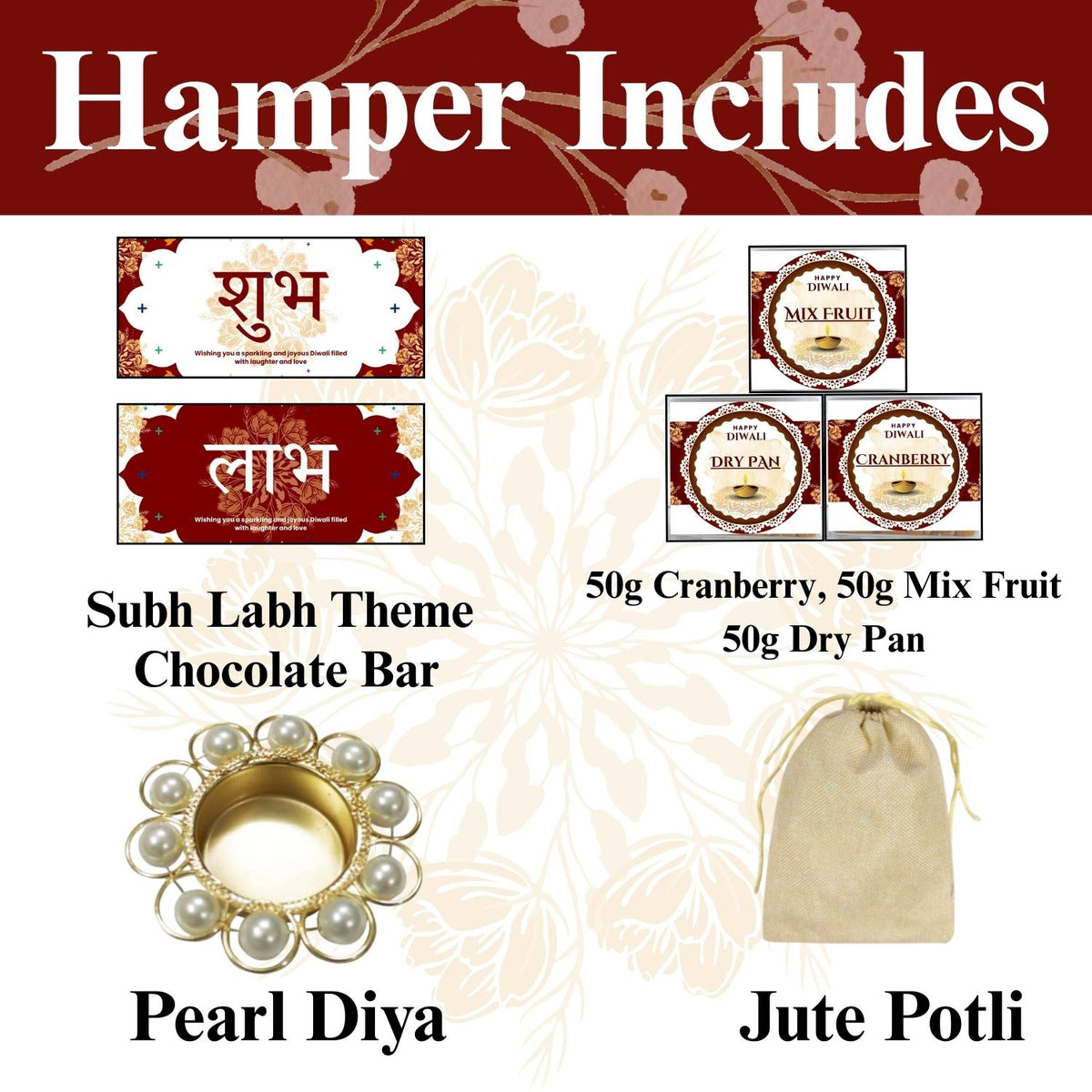 Expelite Diwali Gourmet Gift Hamper with Dry Fruits & Chocolates