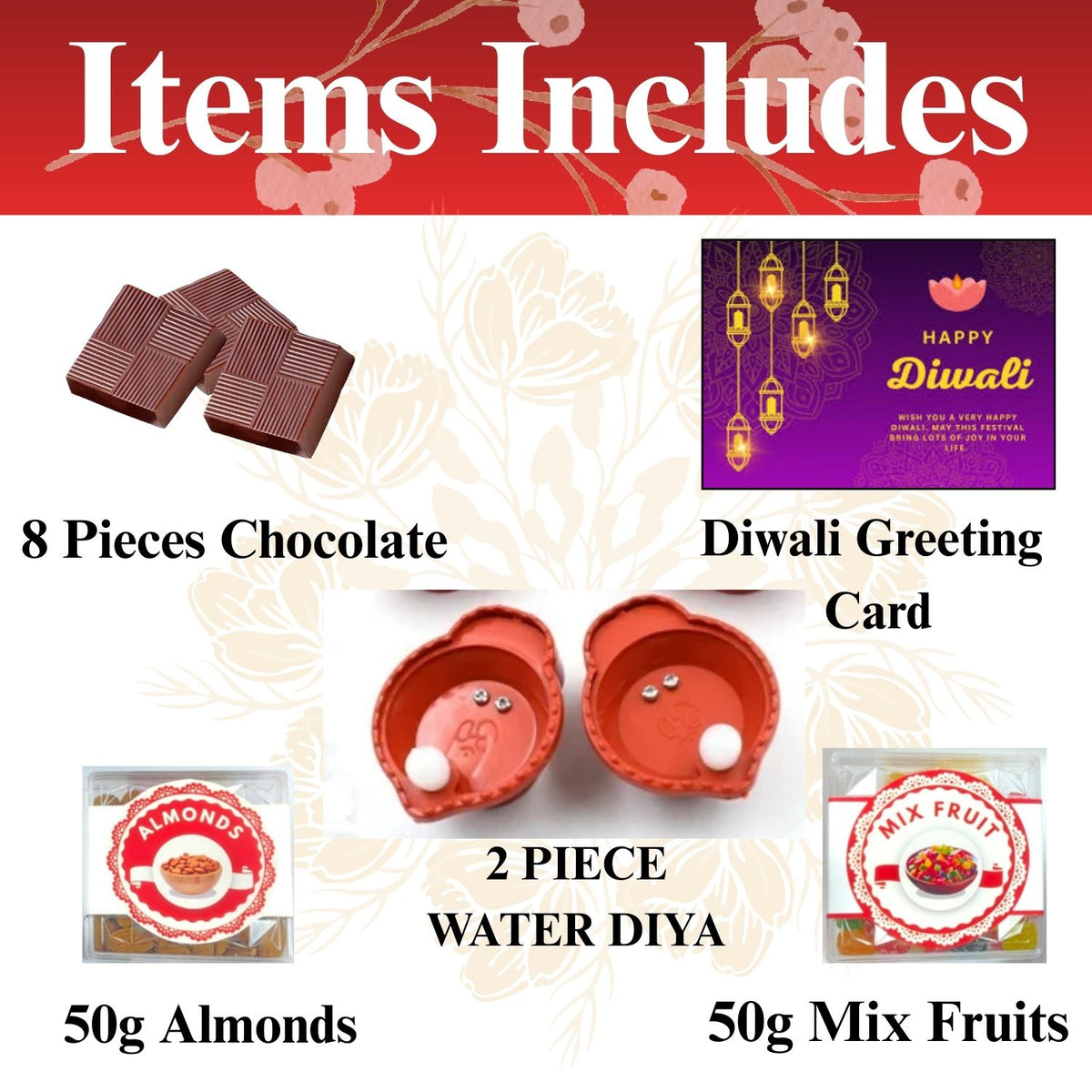Expelite Diwali Gift Hamper with Dry Fruits & Diyas