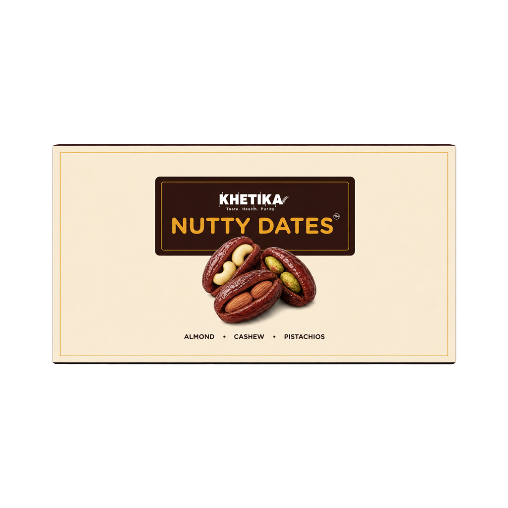 Khetika Nutty Dates Gift Box – Almond, Cashew & Pistachio | 120g