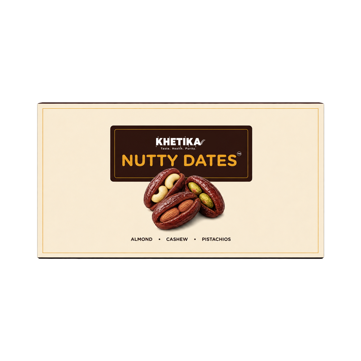 Khetika Nutty Dates Gift Box – Almond, Cashew & Pistachio | 120g