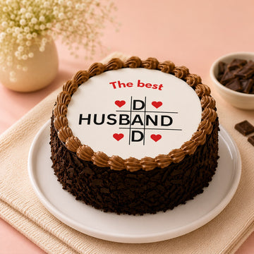 The Best Dad &amp; Husband Truffle Poster Cake (300 Gm)
