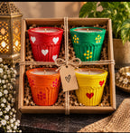 Handpainted Kulhad Candle Gift Box – Diwali Hamper