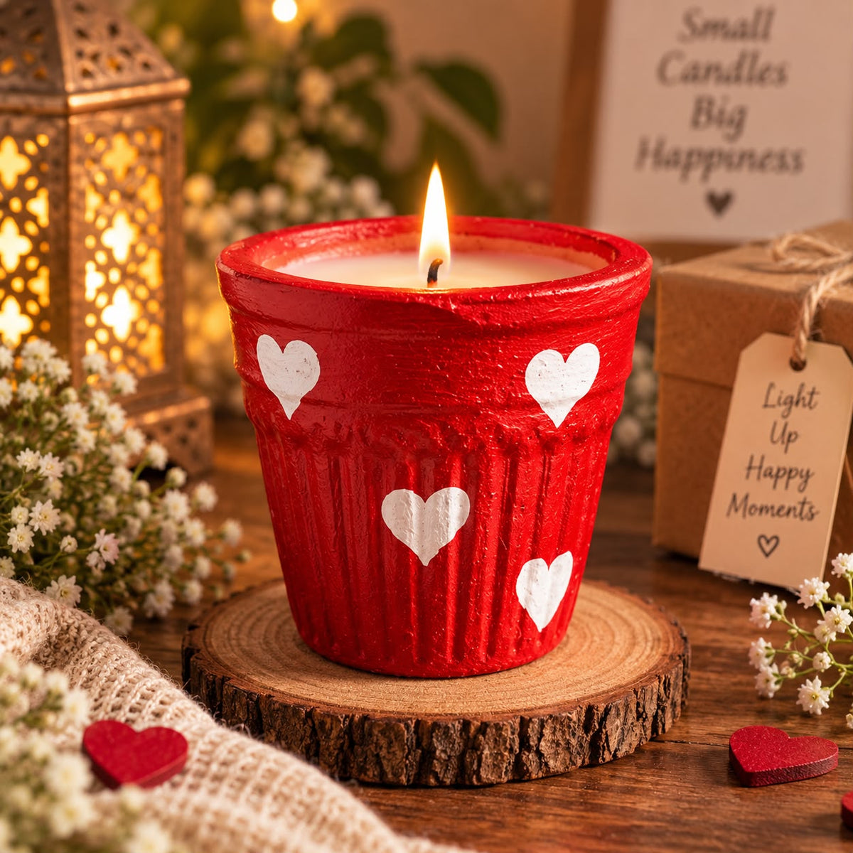 Handpainted Kulhad Candle Gift Box – Diwali Hamper