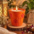Handpainted Kulhad Candle Gift Box – Diwali Hamper