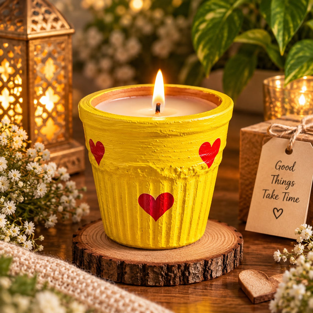 Handpainted Kulhad Candle Gift Box – Diwali Hamper