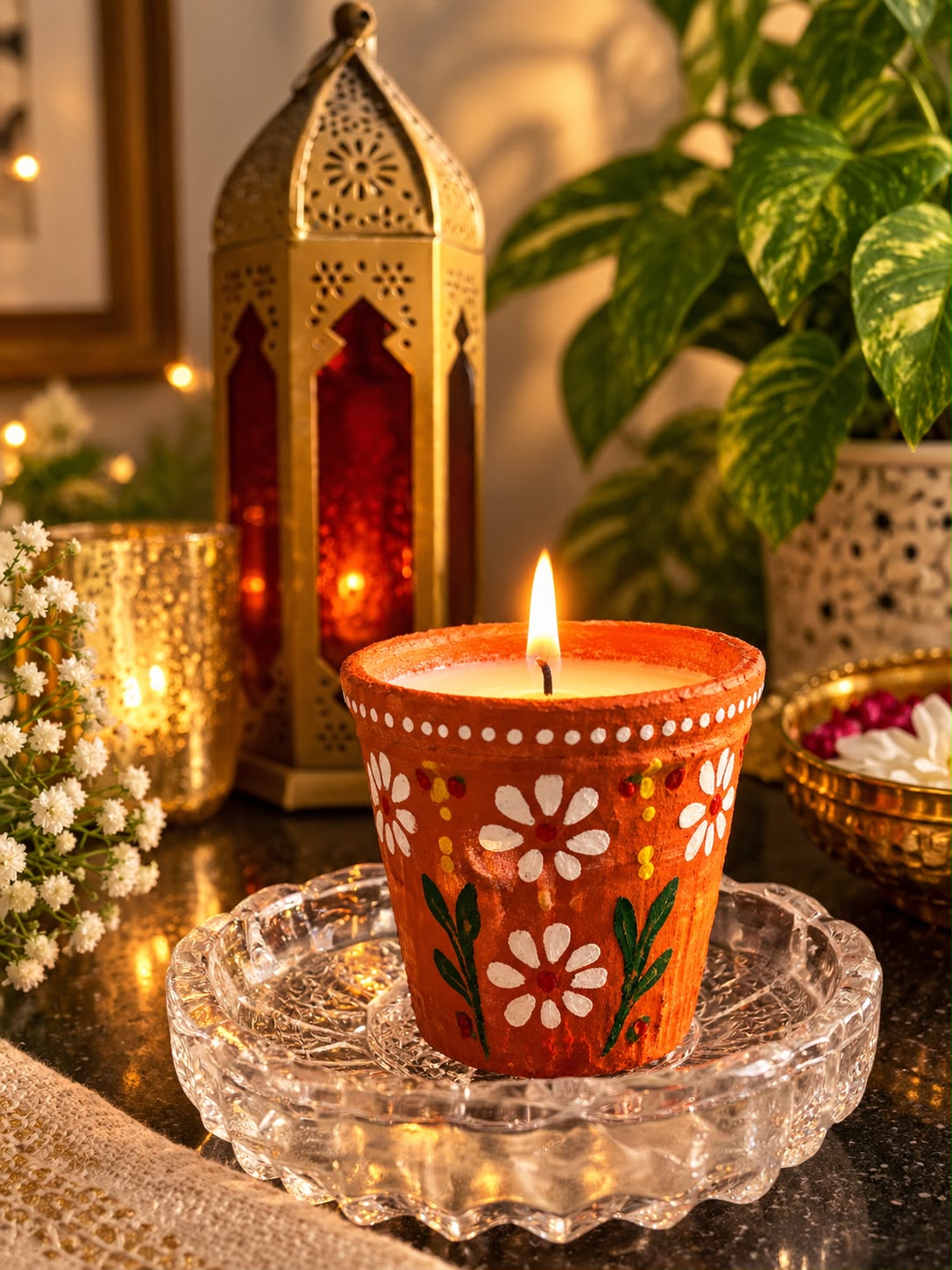 Handpainted Kulhad Candle – Diwali Special