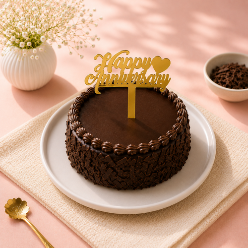 Anniversary Belgian Chocolate Cake (500 Gm)