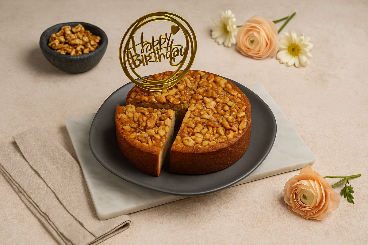 Banana Walnut Birthday Cake (400 Gm)