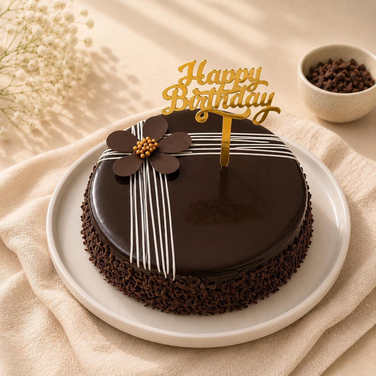 Birthday Special Truffle Cake (500 Gm)