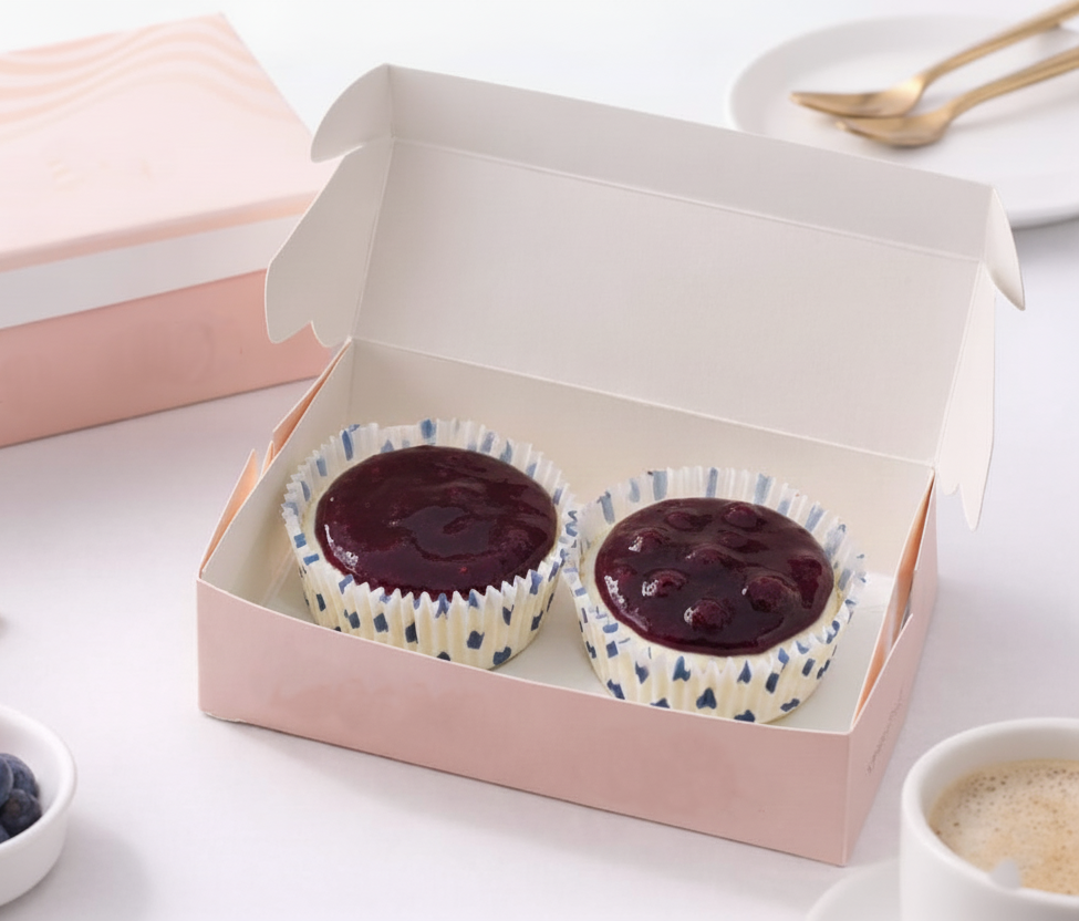 Blueberry Cheese Cupcakes (Set of 2)